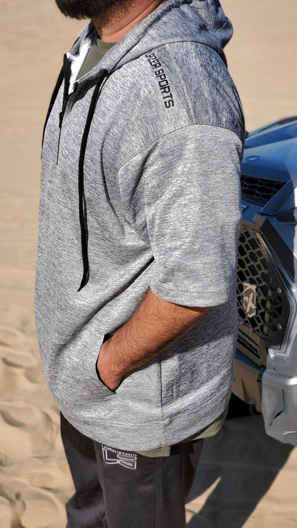 Half sleeve fleece hoodies